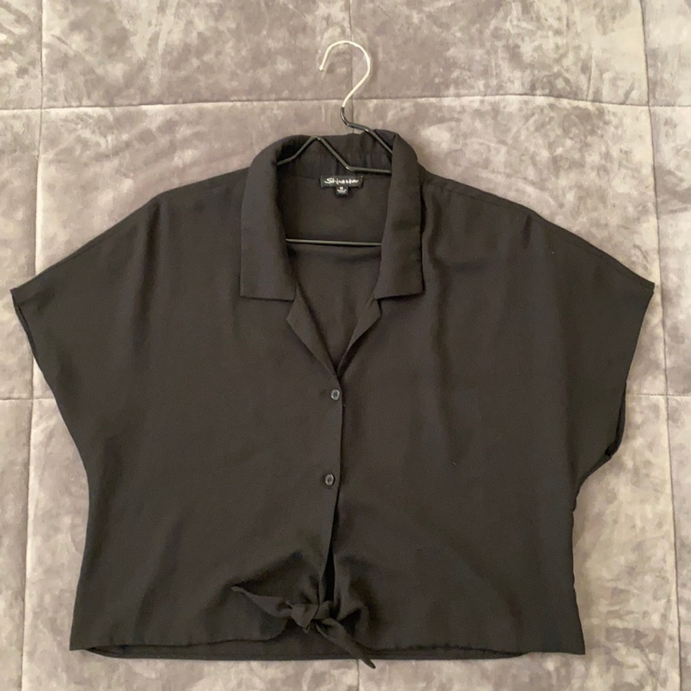 Cropped Button Down Shirt